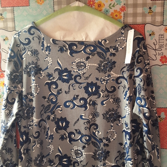 NWT CHICO'S MIXED SOIREE PIPER TEE - Picture 2 of 10